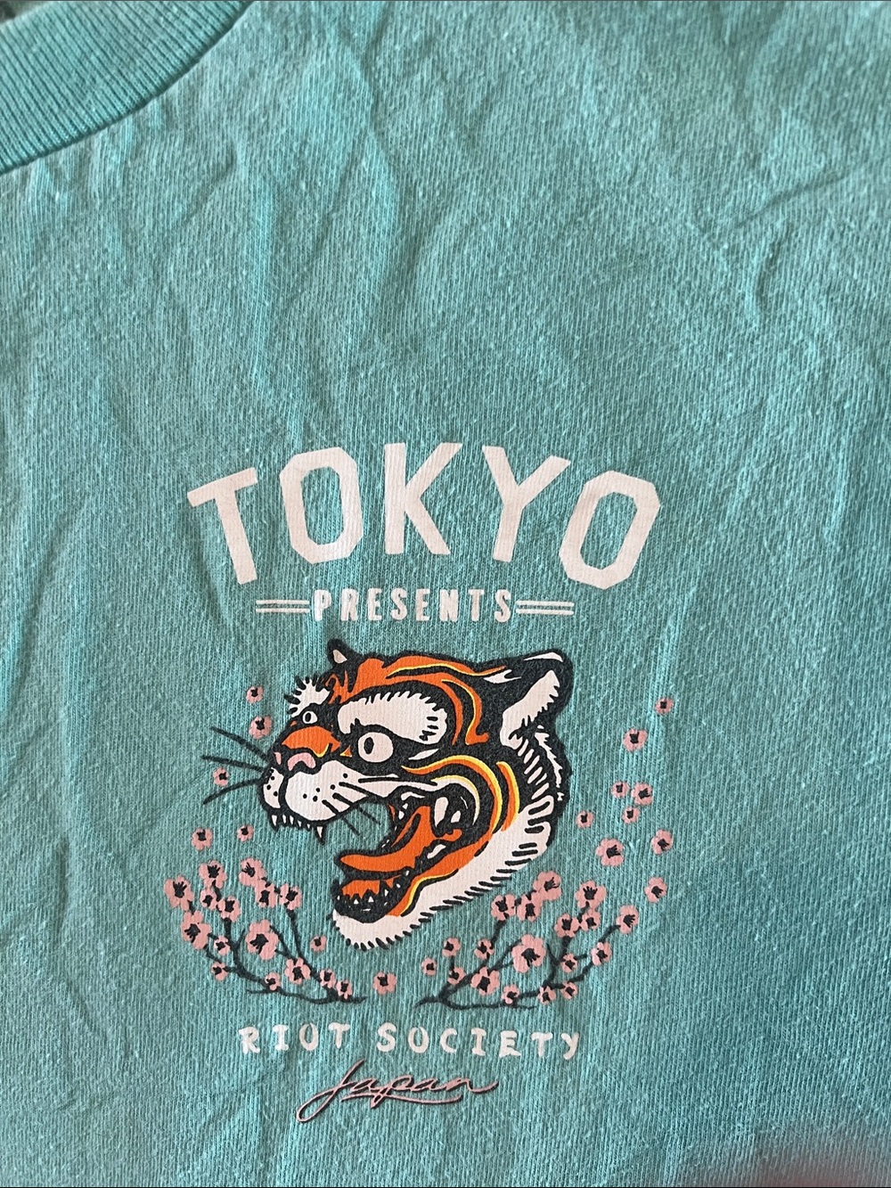 riot society Turquoise 'Tokyo' Graphic Tee - Picture 3 of 3
